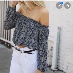 Brandy Melville off the shoulder floral top